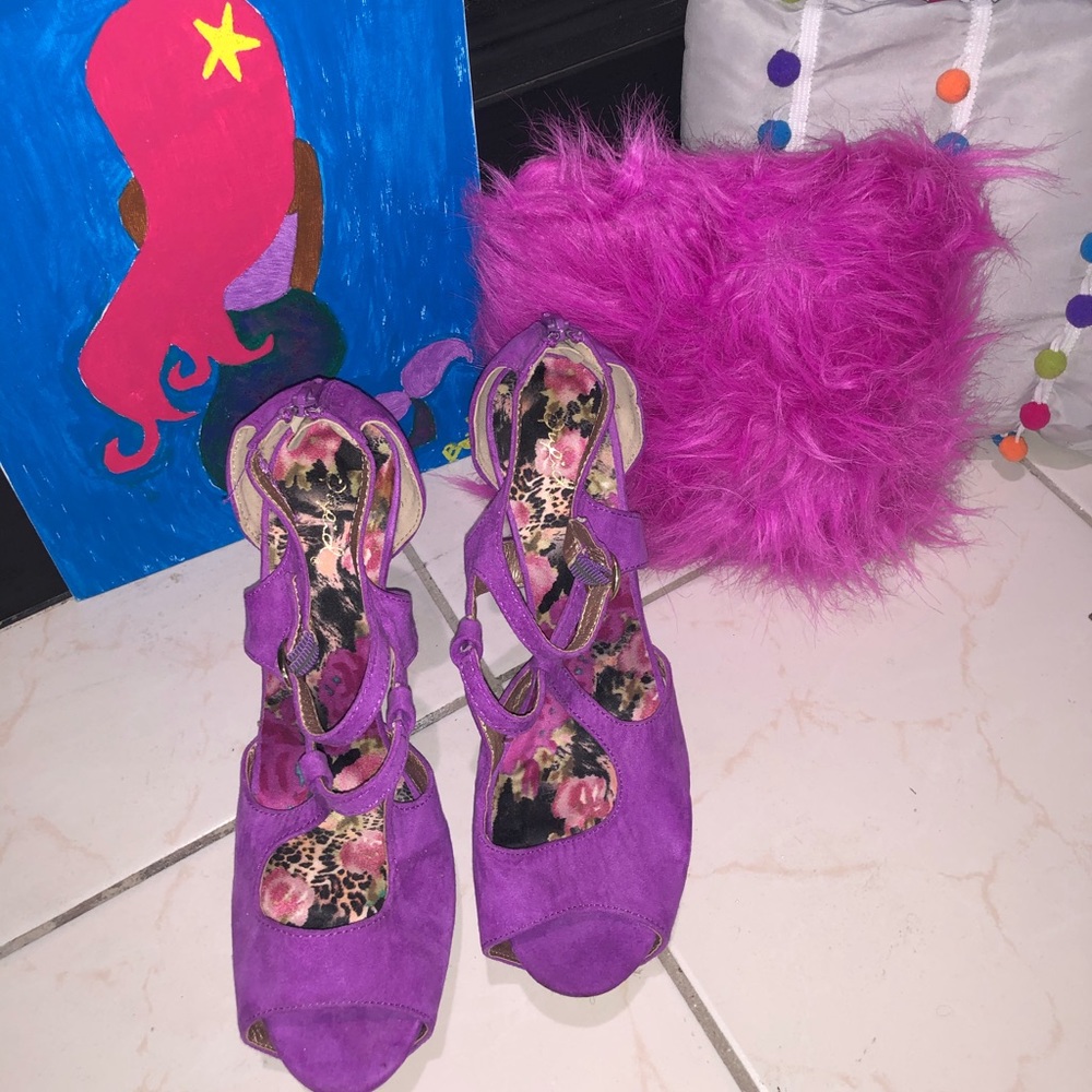 Comfortable Purple Strap Heels💜🧜🏼‍♀️